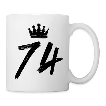 74 Couronne numérique - Mug blanc - blanc - Droite