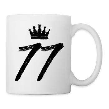 77 Zahl Krone - Tasse - Weiß - Rechts