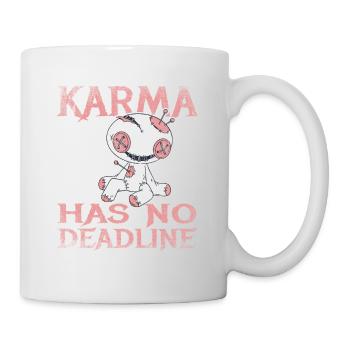 Karma n’a pas de date limite - Mug blanc - blanc - Droite