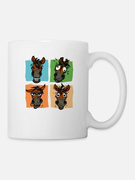 Pferdeposaune - Tasse - Weiß