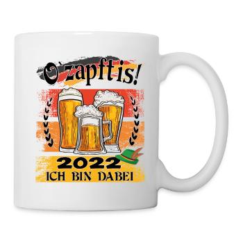 O`zapft is 2022 Ich bin dabei - Tasse - Weiß - Rechts
