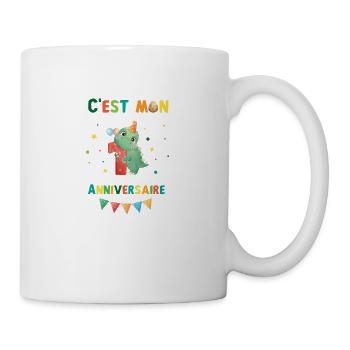Anniversaire 1 an - Mug blanc - blanc - Droite