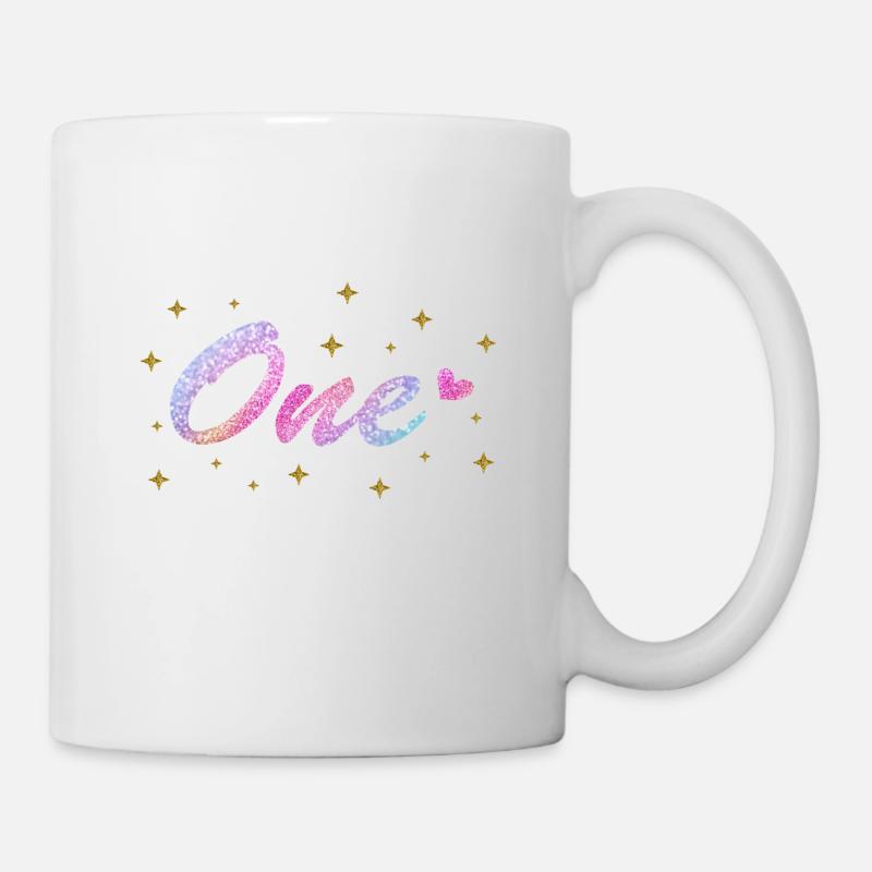joyeux anniversaire 1 an fille - Mug blanc - blanc