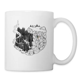 Rocher dans la nature - Mug blanc - blanc - Droite