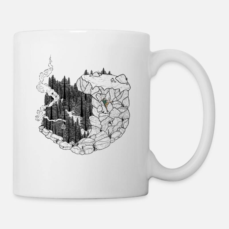 Boulder in nature - Tasse - Weiß