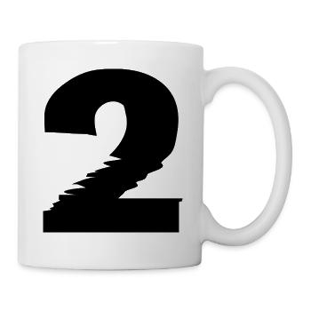 2 Zahl - Tasse - Weiß - Rechts