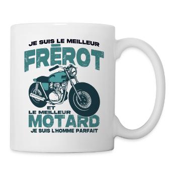 Le meilleur frèrot et le meilleur motard - Mug blanc - blanc - Droite
