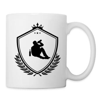 Drinking alcohol drunk Coat of arms - Mug - white - Right
