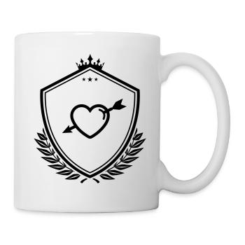 Heart Coat of Arms arrow - Mug - white - Right