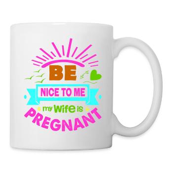 Mère Enceinte Bébé Nourrisson T-shirt Maman - Mug blanc - blanc - Droite