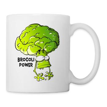 BROCOLI (slogan version) - Vegan Club Serie - Mug blanc - blanc - Droite