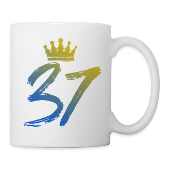 37 Couronne numérique - Mug blanc - blanc - Droite