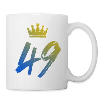 49 Zahl Krone - Tasse - Weiß - Rechts