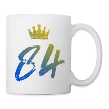 84 Zahl Krone - Tasse - Weiß - Rechts