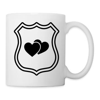Armoiries du symbole du cœur - Mug blanc - blanc - Droite