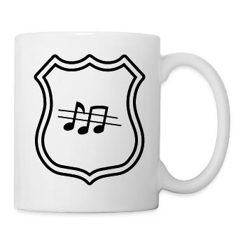 Musik Noten Wappen - Tasse - Weiß - Rechts
