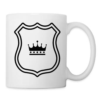 Krone Wappen - Tasse - Weiß - Rechts