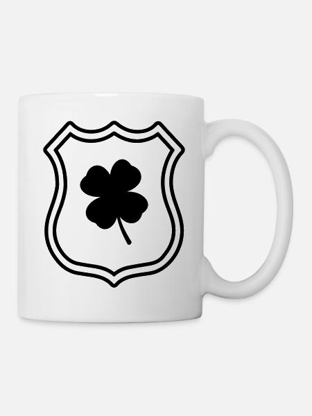 Kleeblatt Wappen - Tasse - Weiß
