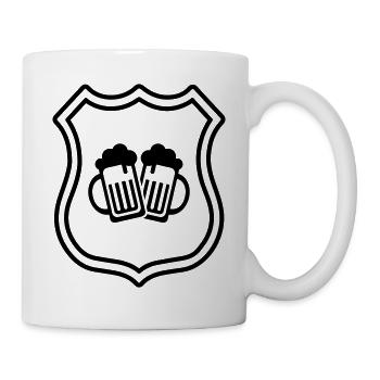 Bierglas Wappen - Tasse - Weiß - Rechts