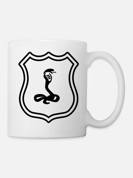 Schlange Wappen Kobra - Tasse - Weiß