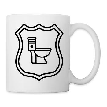 WC Toilet Coat of Arms - Mug - white - Right