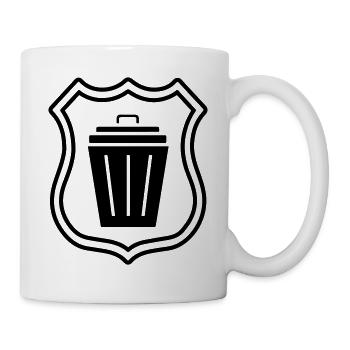 Garbage can coat of arms - Mug - white - Right