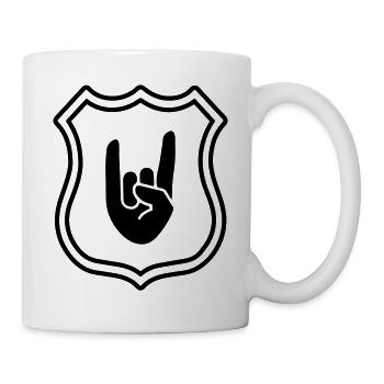 Party Hand Wappen Symbol - Tasse - Weiß - Rechts