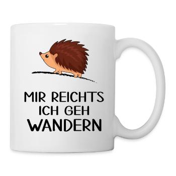 Wandern Wanderstock servus alpin Bergwandern - Tasse - Weiß - Rechts