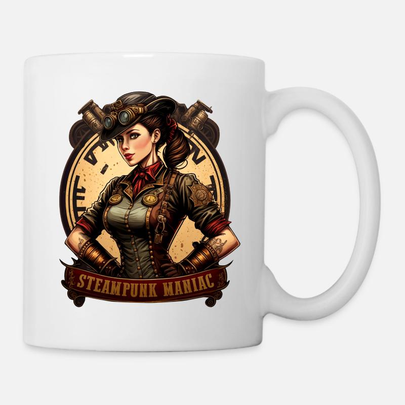 Steampunk Maniac - Mug blanc - blanc