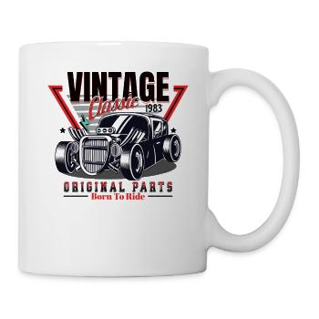 Classic 1983 - né pour rouler - Mug blanc - blanc - Droite