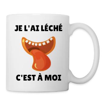 je l'ai léché c'est à moi - Mug blanc - blanc - Droite