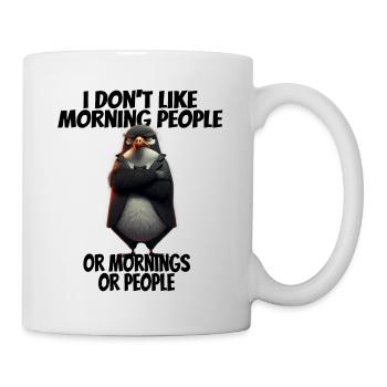 C’est drôle de dire que je n’aime pas les gens du matin... - Mug blanc - blanc - Droite