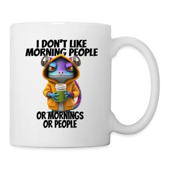 C’est drôle de dire que je n’aime pas les gens du matin... - Mug blanc - blanc - Droite