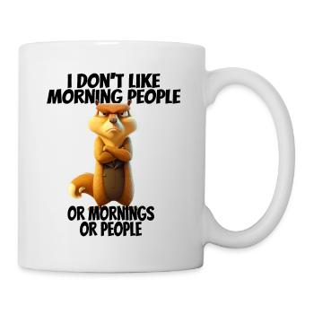 C’est drôle de dire que je n’aime pas les gens du matin... - Mug blanc - blanc - Droite