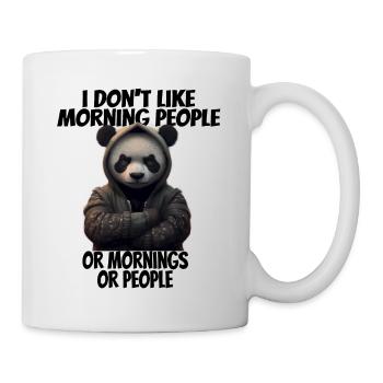 C’est drôle de dire que je n’aime pas les gens du matin... - Mug blanc - blanc - Droite
