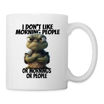 C’est drôle de dire que je n’aime pas les gens du matin... - Mug blanc - blanc - Droite