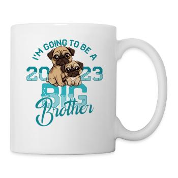 Big Brother 2023 Pug Baby Pregnancy Dog - Mug - white - Right