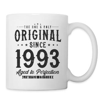 Original 1993 Jahrgang Vintage Retro Geburtstag - Tasse - Weiß - Rechts