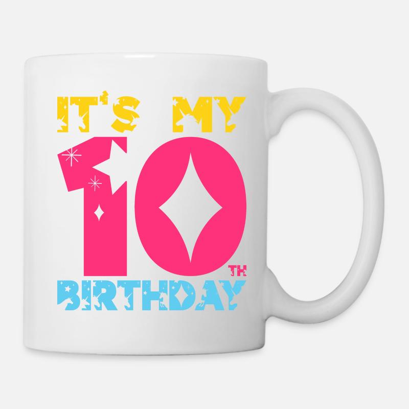 C’EST MON 10E ANNIVERSAIRE LICORNE 10E ANNIVERSAIRE - Mug blanc - blanc