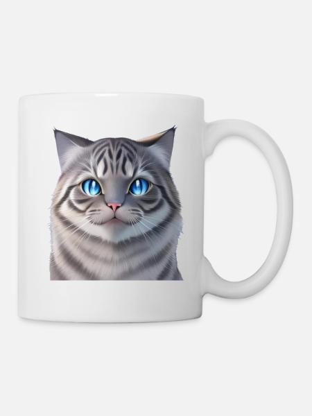Die Weiße Katze - Tasse - Weiß