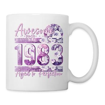 1983 Born birthday women - Mug - white - Right