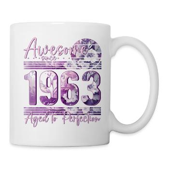 1963 Born birthday woman - Mug - white - Right