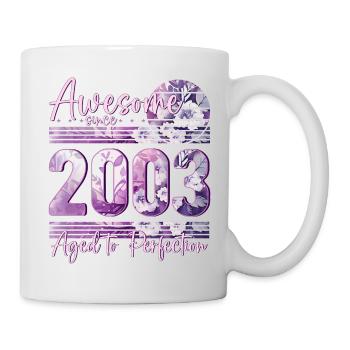2003 Born birthday woman - Mug - white - Right