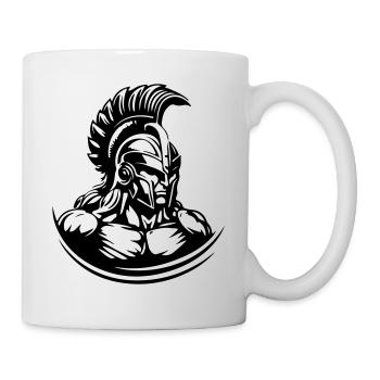 Muscles de gladiateurs guerriers spartiates - Mug blanc - blanc - Droite