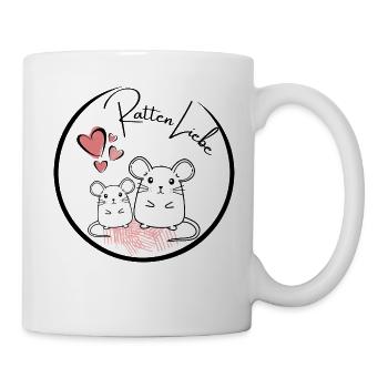 Ratten Liebe zuckersüß * Comic PINK - Tasse - Weiß - Rechts