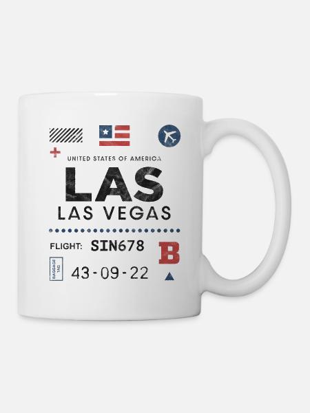 Las Vegas airport tag - Mug - white