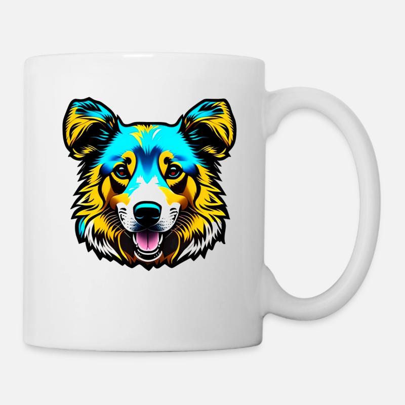 Bunter Hund - Tasse - Weiß