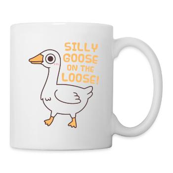 Cute Silly Goose On The Loose - Mug - white - Right