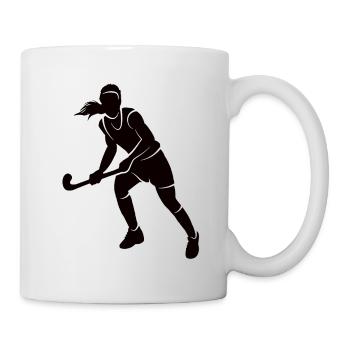 Joueur de hockey Joueur de hockey féminin Hockey sur gazon - Mug blanc - blanc - Droite