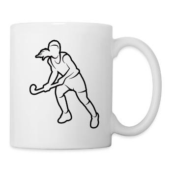 Joueuse de hockey Joueuse de hockey sur gazon - Mug blanc - blanc - Droite